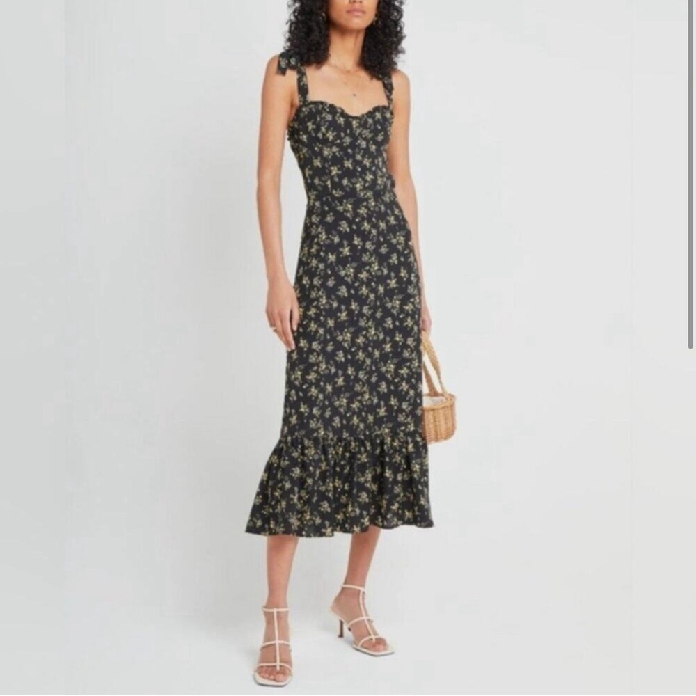 OPT black and floral dress